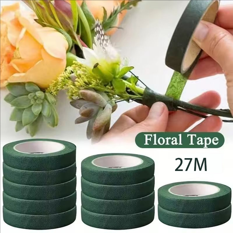 Florist Flower Supply - 30야드 12MM 플로럴 스템 테이프 코사지