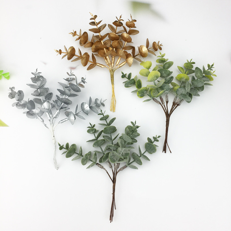 Eucalyptus Preserved - DIY용 인조 플라스틱 식물, 유칼립투스 잎,