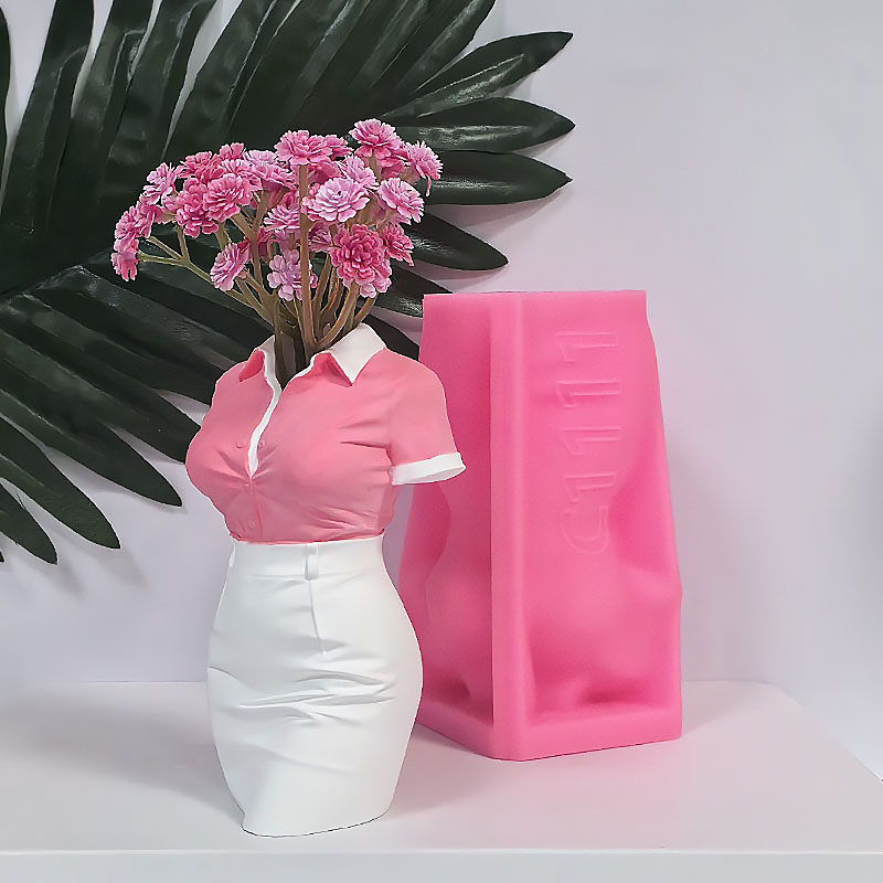 전문가용 스커트 모양 인체 꽃병 실리콘 몰드 DIY 시 - Florist Supply Vases 리뷰 및 가격
