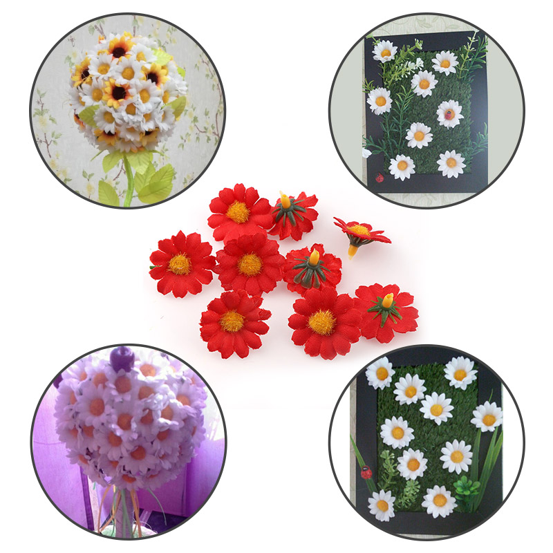 100개/묶음, 2.5cm 미니 데이지 장식용 인조 꽃 - Florist Supply Bulk 리뷰 및 가격