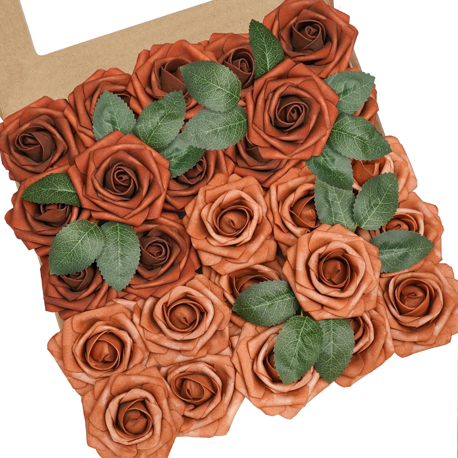 DIY 웨딩 장식용 인조 장미 25개, 테라코타 색상의 - Florist Supply Bulk 리뷰 및 가격
