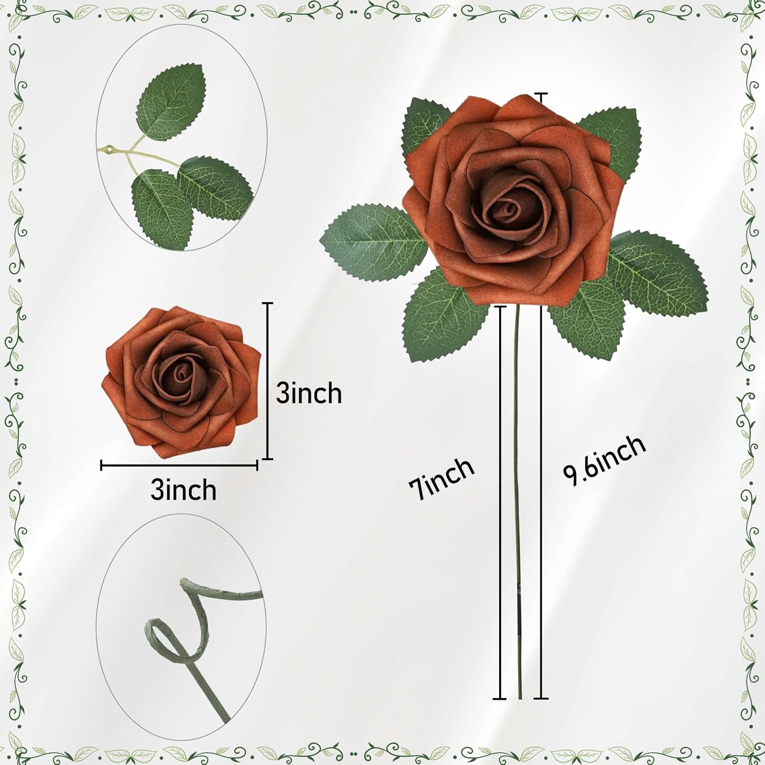 DIY 웨딩 장식용 인조 장미 25개, 테라코타 색상의 - Florist Supply Bulk 리뷰 및 가격