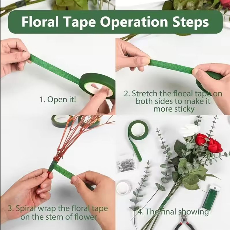30야드 12MM 플로럴 스템 테이프 코사지 버튼홀 인 - Florist Flower Supply 리뷰 및 가격