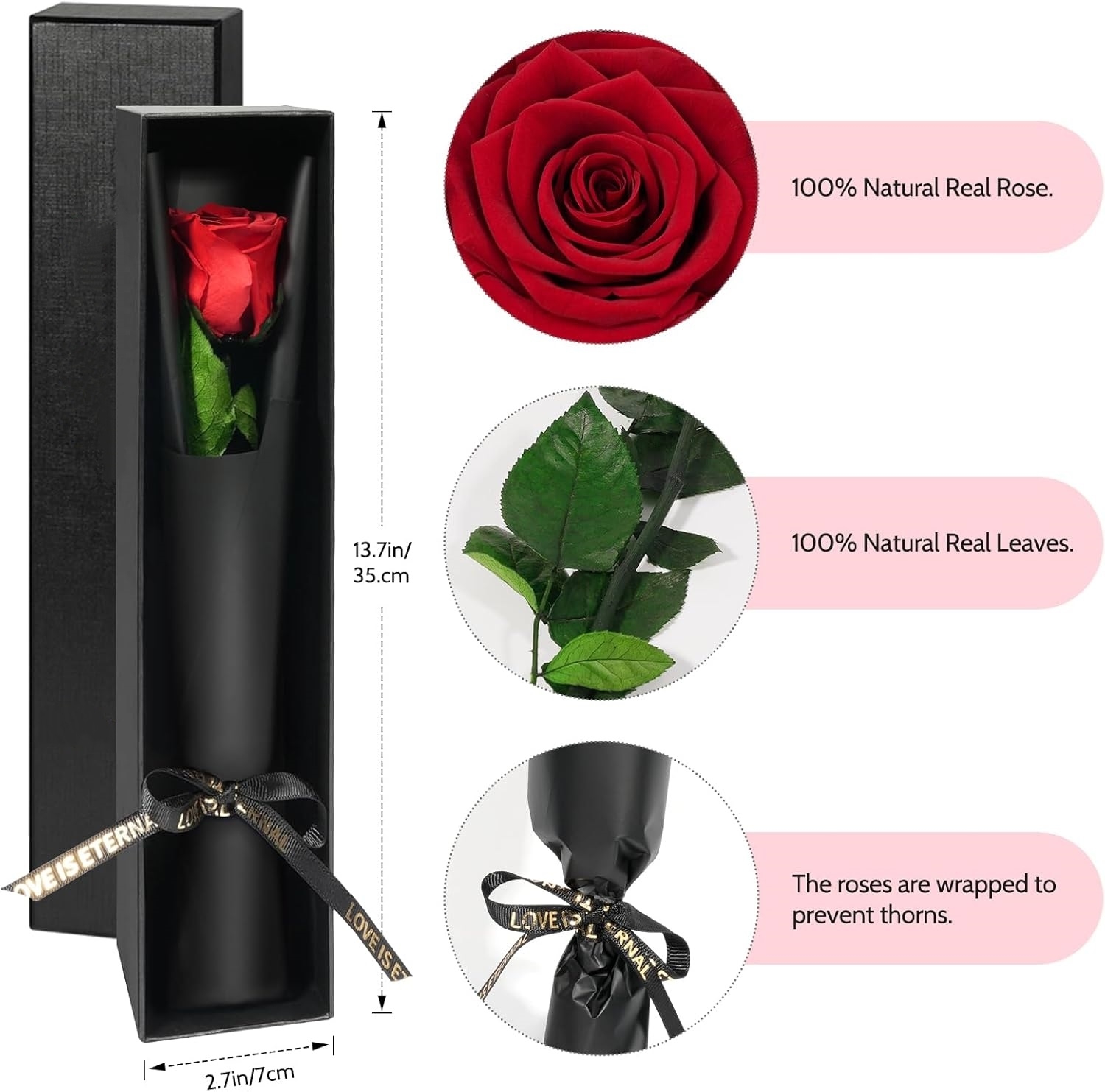 여성을 위한 싱글 스템 보존 장미 선물, 그녀를 위한  - Florist Supply Bulk 리뷰 및 가격
