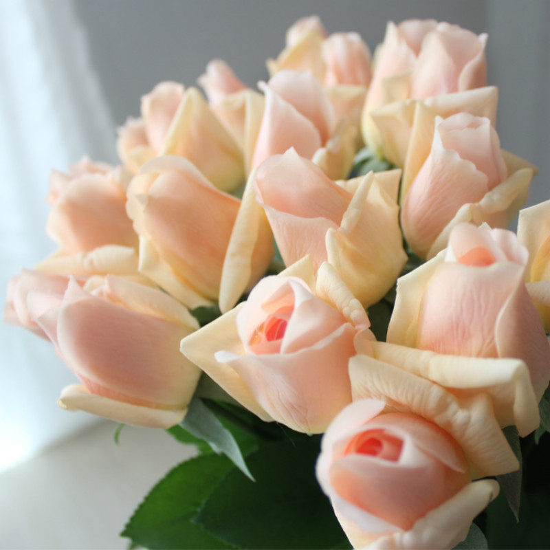 7 pcs 진짜 터치 지점 줄기 라텍스 로즈 손 느낌  - Florist Supply Bulk 리뷰 및 가격