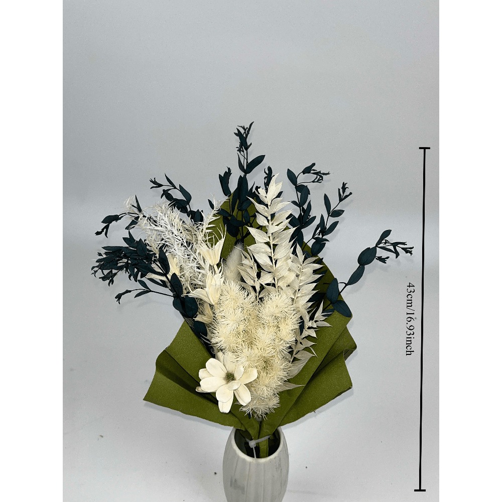 보존된 드라이플라워 꽃다발, 흰 데이지, 유칼립투스 잎 - Eucalyptus Preserved 리뷰 및 가격